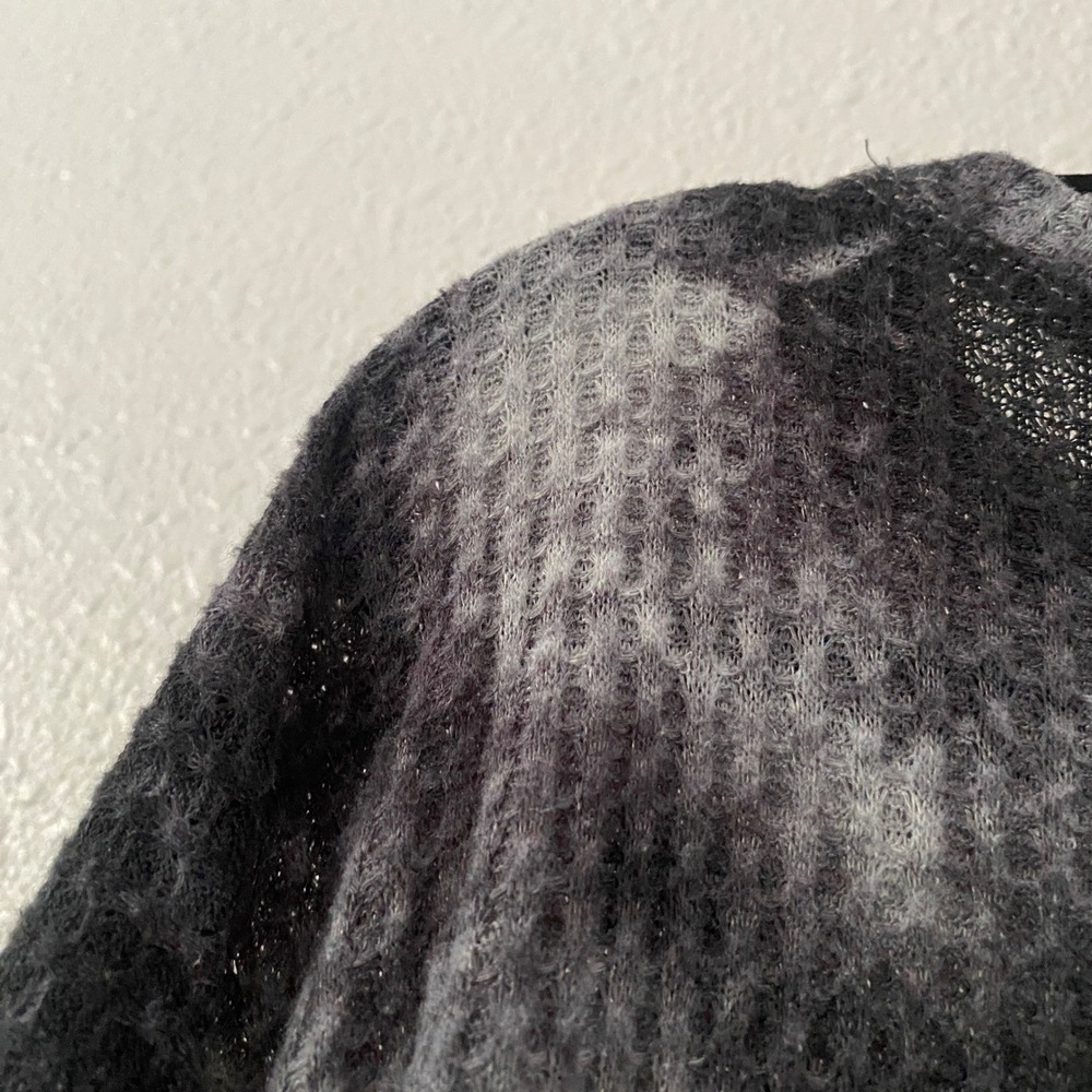 French Laundry Tie Dye Waffle Knit Top 1X Grunge Slouchy Autmn Fall Casual - Picture 7 of 8